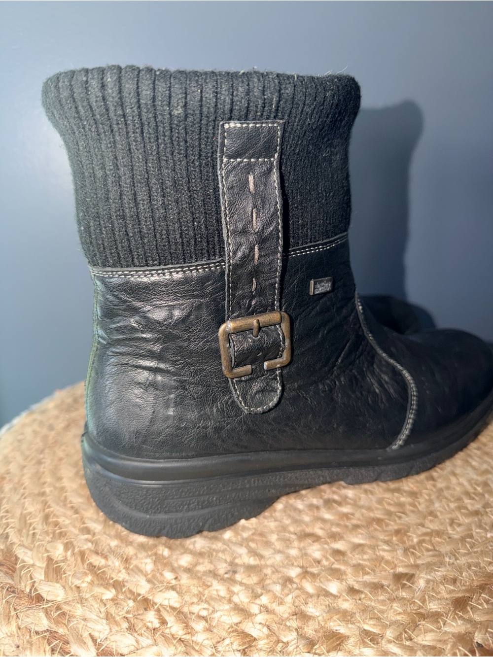 Rieker Hillary Black Leather Winter Boots - Picture 4 of 11